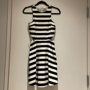 Size 2 black and white dress with cut outs
